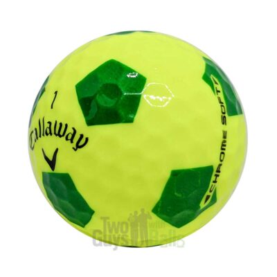 callaway chrome soft truvis yellow green used golf balls