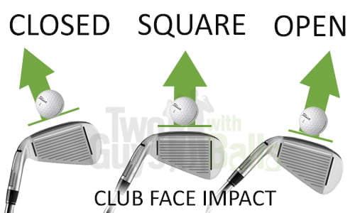 club face impact on golf ball spin