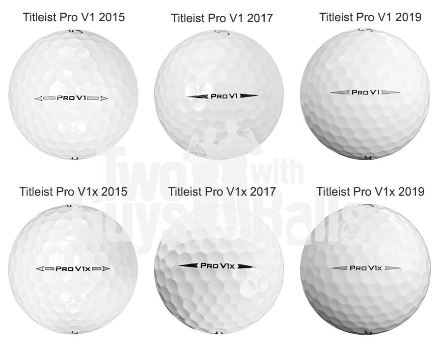Pro V1/V1x 2019 vs 2017 vs 2015 Comparison